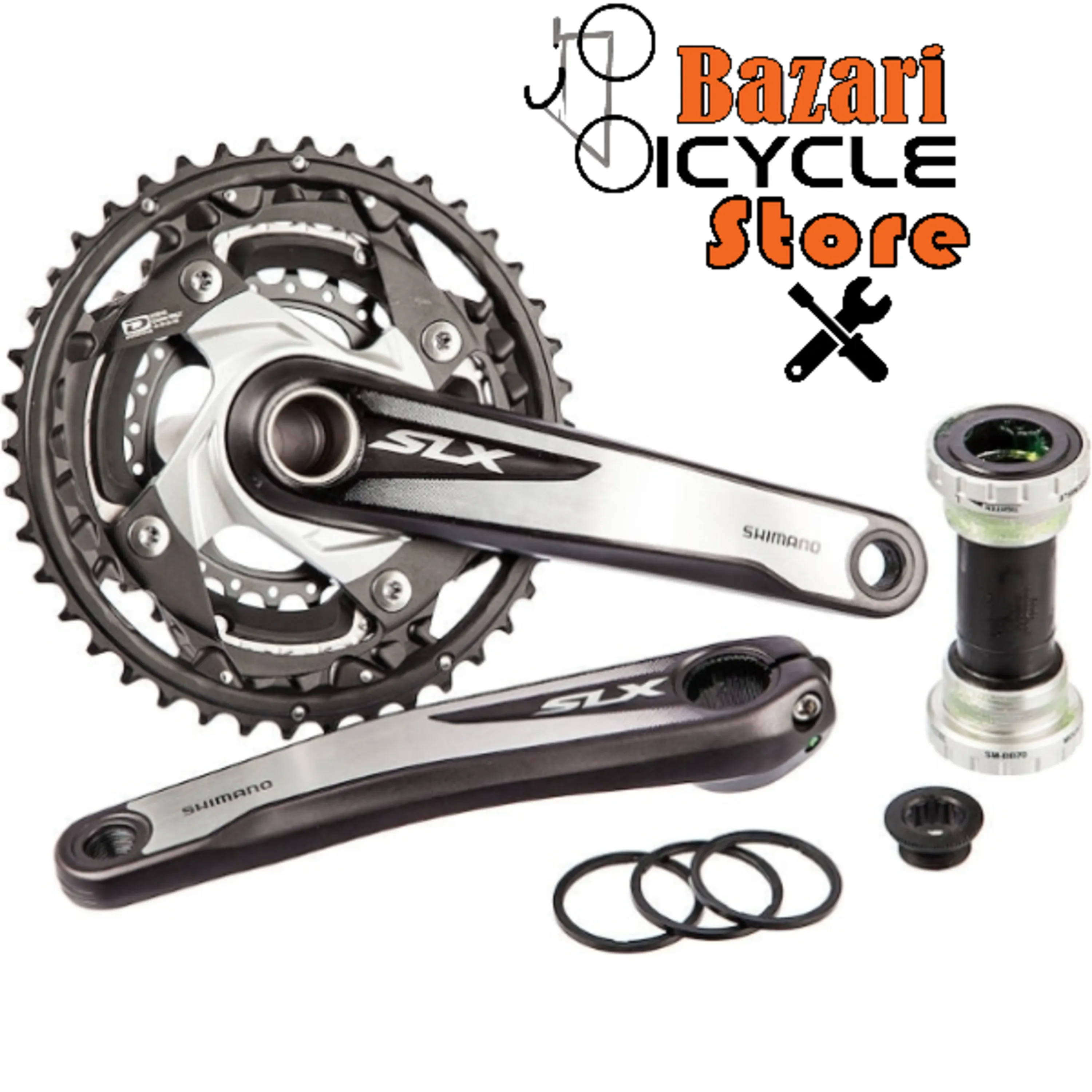 طبق قامه شیمانو اِس اِل ایکس(SLX) مدلFC-M670 با توپی تنهSM-BB70